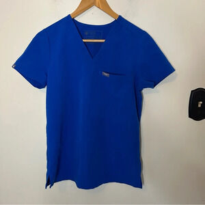 Figs Women's Vivid Blue Short Sleeve Top